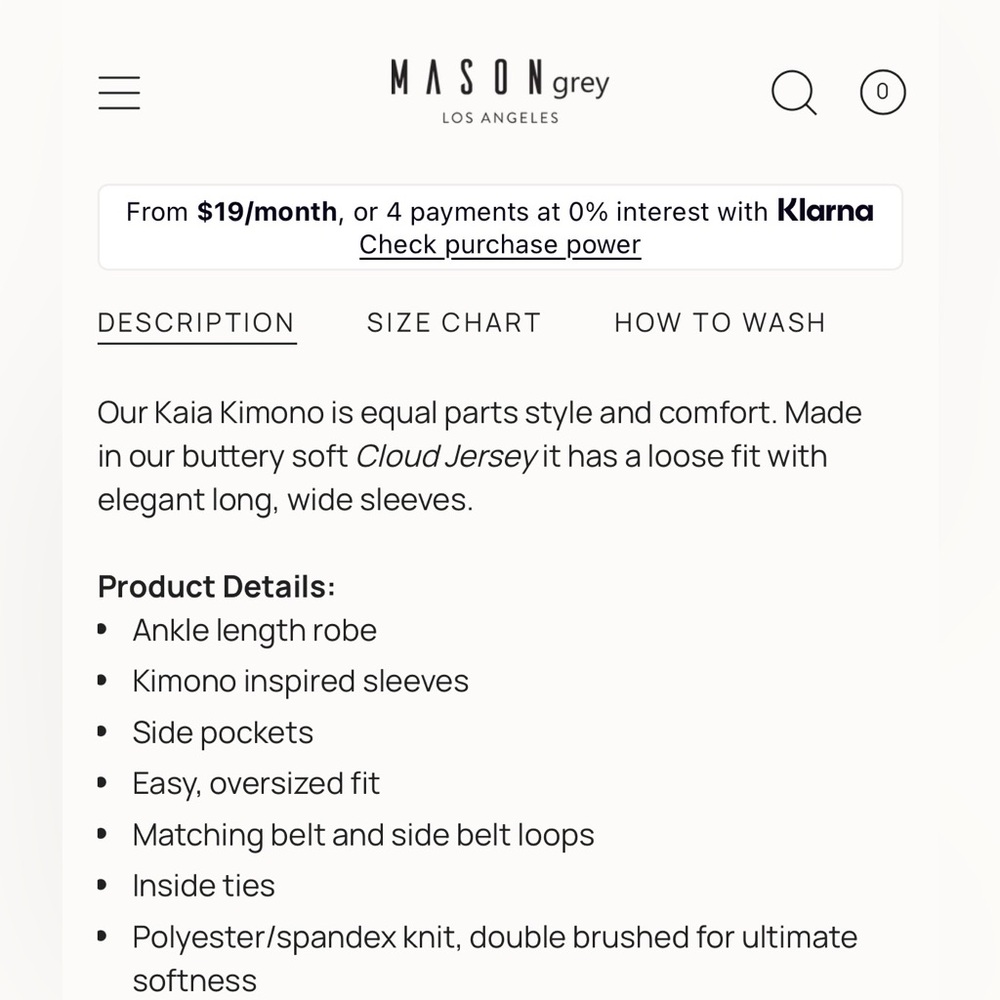 Masongrey Kimono Robe - Picture 6 of 7